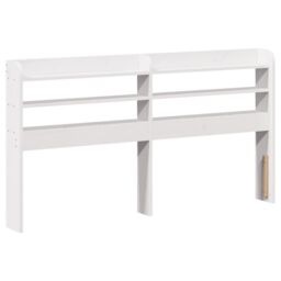 Berkfield Home Bed Frame with Headboard without Mattress White 150x200 cm King Size - thumbnail 6