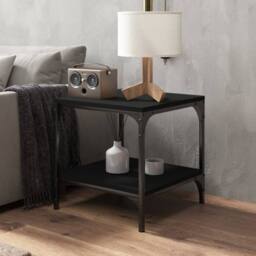 Berkfield Home Side Tables 2 pcs Black 40x40x40 cm Engineered Wood - Size: 40 x 40 x 40 cm - thumbnail 4