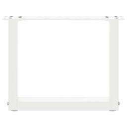 Berkfield Home Coffee Table Legs U-Shaped 2 pcs White 40x(30-31) cm Steel - thumbnail 5
