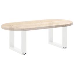 Berkfield Home Coffee Table Legs U-Shaped 2 pcs White 40x(30-31) cm Steel - thumbnail 8
