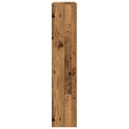 Berkfield Home Room Divider Bookcase 4-Tier Old Wood 143.5x29x143.5 cm Engineered Wood in Brown - thumbnail 6