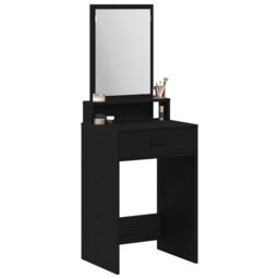 Berkfield Home Dressing Table with Drawers - Black Oak - 50x41x140 cm - Size: 50 x 41 x 140 cm - thumbnail 3