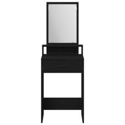 Berkfield Home Dressing Table with Drawers - Black Oak - 50x41x140 cm - Size: 50 x 41 x 140 cm - thumbnail 5