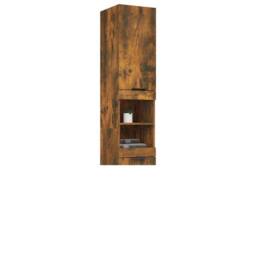 Berkfield Home Durable Bathroom Cabinet Smoked Oak 32x34x188.5 cm Engineered Wood in Brown - thumbnail 5