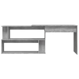 Berkfield Home Modern Corner Desk Grey Sonoma 200x50x76 cm Engineered Wood - Size: 200 x 50 x 76 cm - thumbnail 5