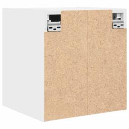 Berkfield Home Durable Wall-Mounted Bedside Cabinet White 38x34x40 cm - Size: 38 x 34 x 40 cm - thumbnail 8