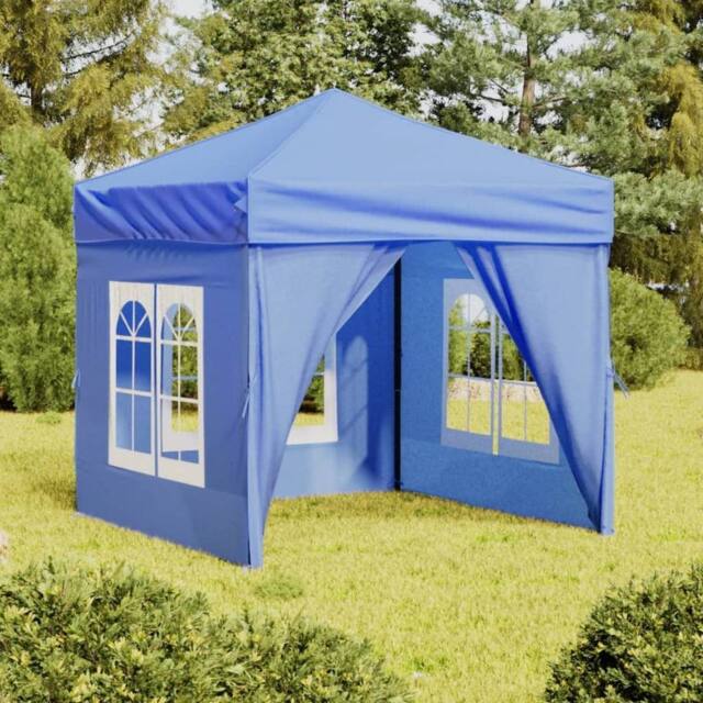 Berkfield Home Folding Party Tent with Sidewalls Blue 2x2 m - image 1