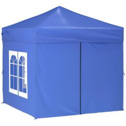 Berkfield Home Folding Party Tent with Sidewalls Blue 2x2 m - thumbnail 3