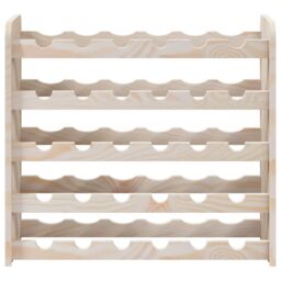 Berkfield Home Wine Rack 67.5x25x60 cm Solid Wood Pine in Brown - thumbnail 5