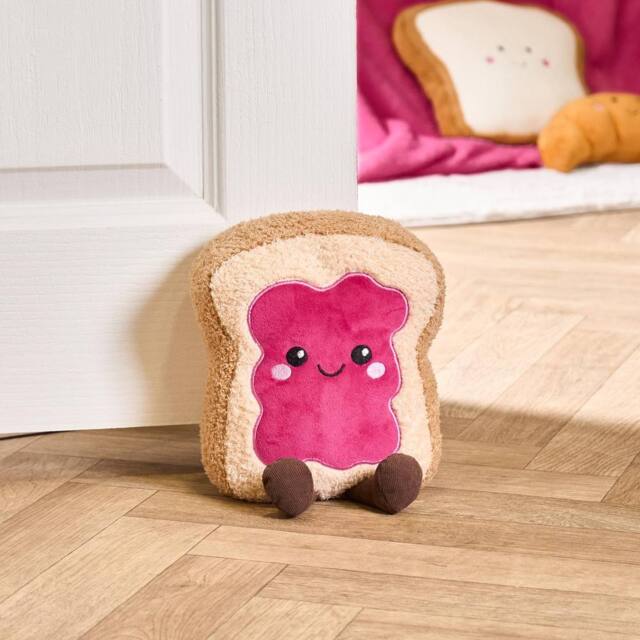 OHS Novelty Character Fleece Decorative Weighted Doorstop in Bright Pink - image 1