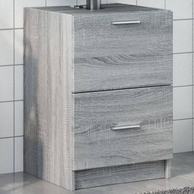Berkfield Home Sink Cabinet Grey Sonoma 40x37x59 cm Engineered Wood - Size: 40 x 37 x 59 cm - image 1