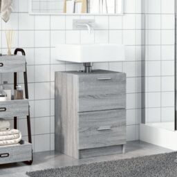 Berkfield Home Sink Cabinet Grey Sonoma 40x37x59 cm Engineered Wood - Size: 40 x 37 x 59 cm - thumbnail 3