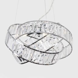 ValueLights Hudson 3 Way Silver Ceiling Light Pendant - thumbnail 4