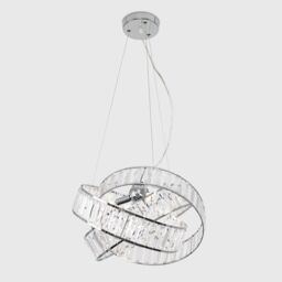ValueLights Hudson 3 Way Silver Ceiling Light Pendant - thumbnail 3