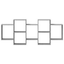 Berkfield Home Wall Shelf Grey Sonoma 159x18x65 cm Engineered Wood - Size: 159 x 18 x 65 cm - thumbnail 4