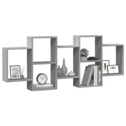 Berkfield Home Wall Shelf Grey Sonoma 159x18x65 cm Engineered Wood - Size: 159 x 18 x 65 cm - thumbnail 3