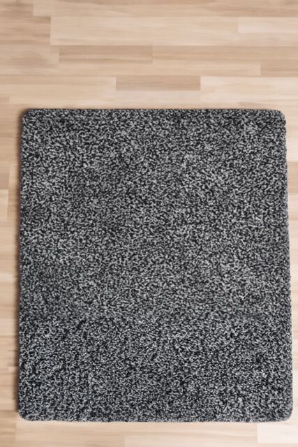 FWStyle 100% Cotton Dirt Stopper Anti Slip Door Mat 50x75cm - Pearl in Dark Grey - Size: 50 cm x 75 cm - image 1