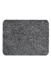 FWStyle 100% Cotton Dirt Stopper Anti Slip Door Mat 50x75cm - Pearl in Dark Grey - Size: 50 cm x 75 cm - thumbnail 2