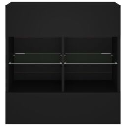 Berkfield Home TV Wall Cabinet with LED Lights Black 58.5x30x60.5 cm - thumbnail 7