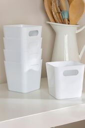 Wham Plastic Studio Basket 1.01 Square in White - thumbnail 1