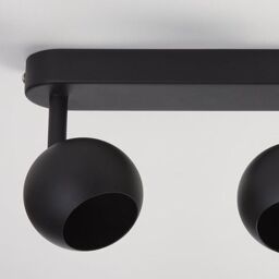 CGC Lighting Nieve Matt Black Triple Three Head GU10 Ceiling Surface Spot Light Round Head - thumbnail 3