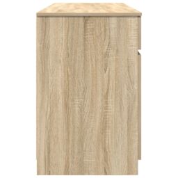 Berkfield Home Desk Sonoma Oak 140x49x76 cm Engineered Wood in Brown - Size: 140 x 49 x 76 cm - thumbnail 8