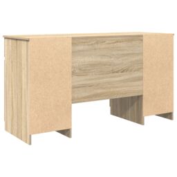 Berkfield Home Desk Sonoma Oak 140x49x76 cm Engineered Wood in Brown - Size: 140 x 49 x 76 cm - thumbnail 6