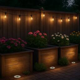Gardenwize Pack of 4 Solar Deck Lights with Bright White LEDs in Silver - thumbnail 5