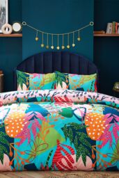 Furn Coralina Tropical Reversible Duvet Cover Set - Size: Double - thumbnail 1