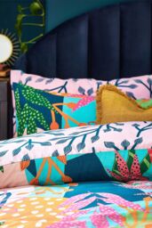 Furn Coralina Tropical Reversible Duvet Cover Set - Size: Double - thumbnail 3