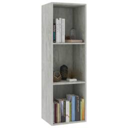 Berkfield Home Book Cabinet/TV Cabinet Concrete Grey 36x30x114 cm Engineered Wood - Size: 36 x 30 x 114 cm - thumbnail 3