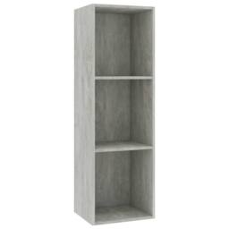 Berkfield Home Book Cabinet/TV Cabinet Concrete Grey 36x30x114 cm Engineered Wood - Size: 36 x 30 x 114 cm - thumbnail 1