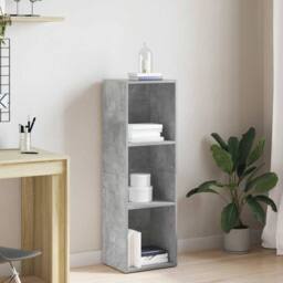 Berkfield Home Book Cabinet/TV Cabinet Concrete Grey 36x30x114 cm Engineered Wood - Size: 36 x 30 x 114 cm - thumbnail 2