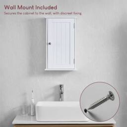 SPETLEK Wall Cabinet Bathroom Kitchen in White - thumbnail 5