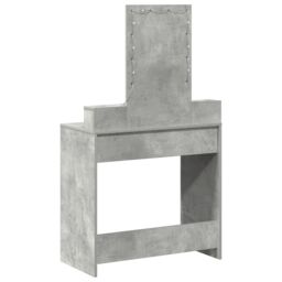 Berkfield Home Makeup Table with LED Lights - Concrete Grey, 79x41x140 cm in Grey - Size: 79 x 41 x 140 cm - thumbnail 7