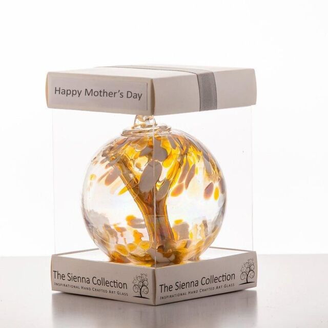Sienna Glass Mother's Day 10cm Spirit Ball Pastel Gold - image 1