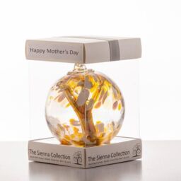 Sienna Glass Mother's Day 10cm Spirit Ball Pastel Gold