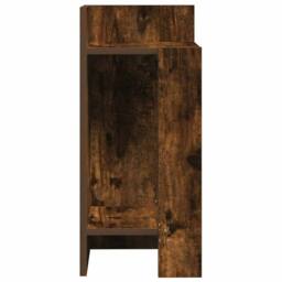 Berkfield Home Side Tables 2 pcs with Shelf Smoked Oak 25.5x27x60 cm in Brown - thumbnail 6