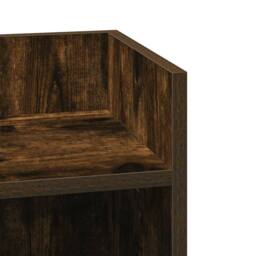 Berkfield Home Side Tables 2 pcs with Shelf Smoked Oak 25.5x27x60 cm in Brown - thumbnail 8