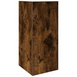 Berkfield Home Side Tables 2 pcs with Shelf Smoked Oak 25.5x27x60 cm in Brown - thumbnail 7