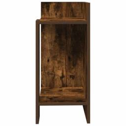 Berkfield Home Side Tables 2 pcs with Shelf Smoked Oak 25.5x27x60 cm in Brown - thumbnail 5