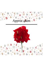 VFM e-Store Candy Ribbon Bell Pick Christmas Decoration Ornament X 1 26cm Red - thumbnail 2
