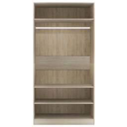 Berkfield Home Wardrobe Sonoma Oak 100x50x200 cm Engineered Wood in Brown - Size: 100 x 50 x 200 cm - thumbnail 5