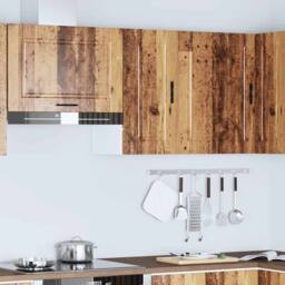 Berkfield Home Kitchen Wall Cabinet¬†Porto Old Wood Engineered Wood in Brown - thumbnail 1