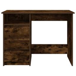 Berkfield Home Desk Smoked Oak 102x50x75 cm Engineered Wood in Brown - Size: 102 x 50 x 75 cm - thumbnail 4