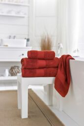 Deyongs Bliss Pima Supersoft Fluffy Cotton 650gsm Towels in Terracotta - thumbnail 1