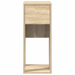 Berkfield Home Computer Tower Stand with Drawer Sonoma Oak 30x44x74 cm in Light Brown - Size: 30 x 44 x 74 cm - thumbnail 5