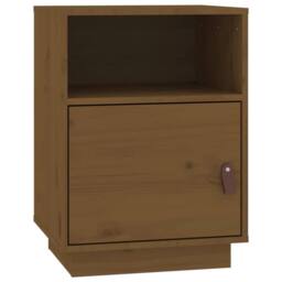 Berkfield Home Bedside Cabinet Honey Brown 40x34x55 cm Solid Wood Pine - Size: 40 x 34 x 55 cm
