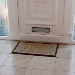 JVL Firth Tile Rubber Backed Door Mat, 40x70cm, Beige - Size: 40 cm x 70 cm - thumbnail 3