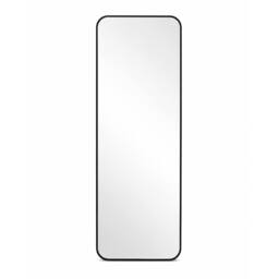 OHS Rounded Freestanding Mirror Framed Full Length Living Room Bedroom in Black - thumbnail 2
